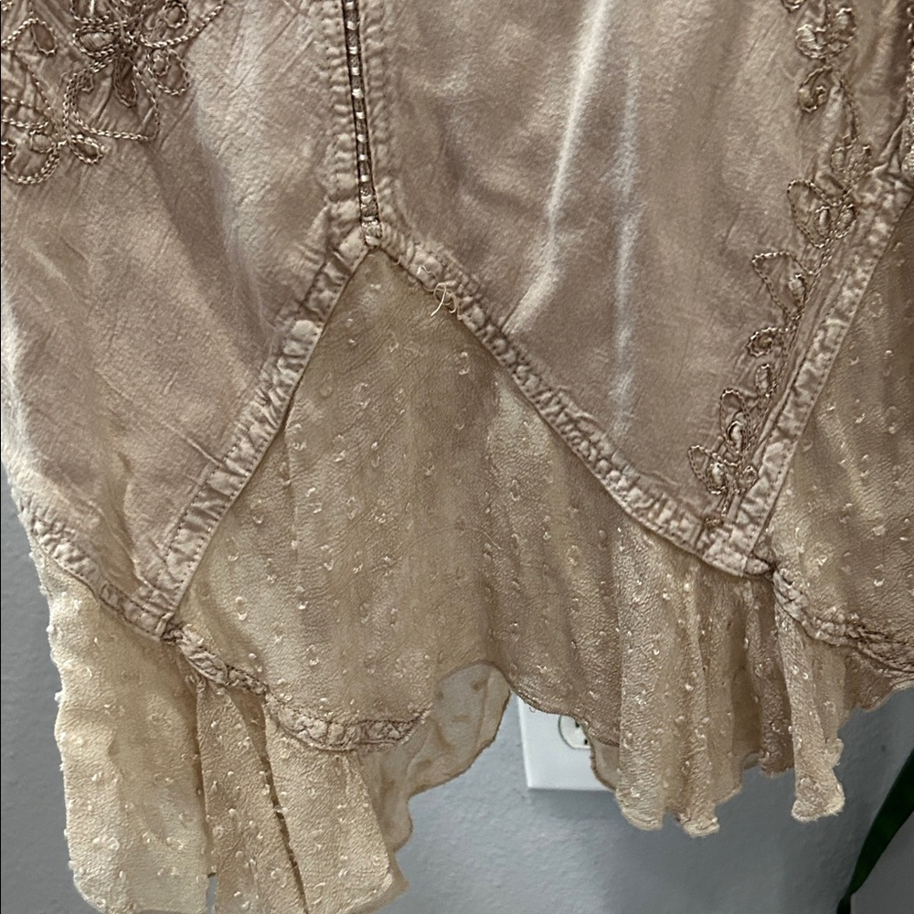 Chic Beige Lace Midi Dress XL - Picture 4 of 8
